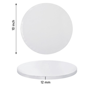 Khay bánh gato tròn trắng tùy chỉnh, kích thước 12mm, bán buôn, đường kính 10, 12, 16 inch - Product Image 2