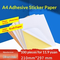 Étiquettes en papier kraft A4 autocollantes imperméables - Autocollant d'expédition inscriptible pour l'emballage de détail