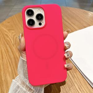 Coque de téléphone magnétique intégrée pour Apple 17, pour iPhone 16, couleur bonbon simple, 15 grands trous, 14 coques de protection - Product Image 6