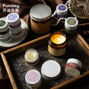 Funday Scented Candle Soy Wax Fragrance Gift Decoration Supplies Elegant Floral Plant Aroma - Product Image 1
