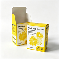 Boîte en carton pliable écologique et recyclable avec logo personnalisé, revêtement UV, gaufrage, pour emballage de nettoyant pour citrons, type tuck-end