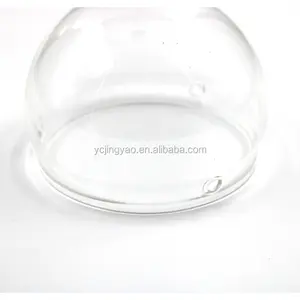 Hand Blown Clear Half Round Bowl Shaped Glass Ceiling Light Lamp Shade