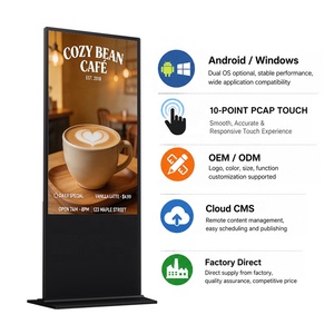 4k trong nhà màn hình cảm ứng LCD Totem tầng đứng kỹ thuật số biển hiển thị cho cửa hàng bán lẻ trung tâm mua sắm thang máy dựa trên đám mây CMS - Product Image 1