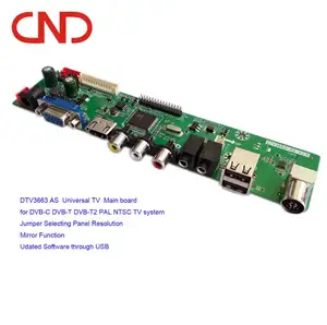 العالمي DVB-T2 + T + C DTV3663 lcd led تلفزيون المجلس الرئيسي ، أدى قطع غيار التلفزيون