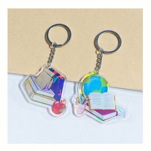Custom Printed Anime Keychain Design Glitter Epoxy/Hologram Laser Cut Engraved Acrylic Charm UV Printing (Zinc Alloy) Plastic - Product Image 5