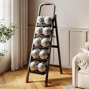 Échelle pliante en métal au design moderne et contemporain, haute résistance, avec main courante, 3 à 6 <span class=keywords><strong>marches</strong></span>, capacité de charge de 150 kg, pour supermarché, école - Product Image 1