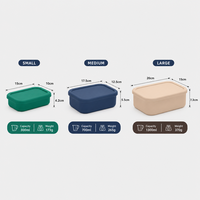 Boîte alimentaire en silicone personnalisée sans BPA, réutilisable, avec couvercle, compatible four, congélateur, micro-ondes, empilable