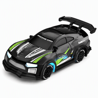 Voiture de course RC Monster DH666 96A 1 à l'échelle 1/64 avec télécommande 2,4 GHz, chargeur, lumières métalliques, drift, cascades, quatre roues motrices