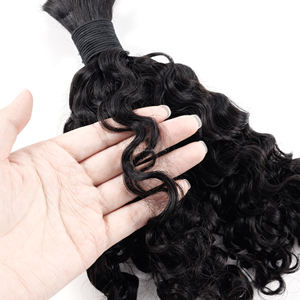 100 g/paquete al por mayor 100% paquetes de cabello sin procesar sin trama birmano rizado cabello humano crudo cabello Remy a granel - Product Image 3
