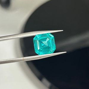 พลอยพาราอิบา YAG รูปทรง Asscher แบบหลวม ผลิตในห้องปฏิบัติการ สำหรับทำเครื่องประดับ DIY - Product Image 2
