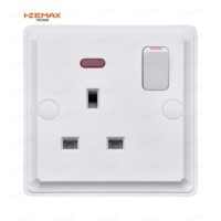 Panneau de commutation polyvalent à 5 interrupteurs, indicateur néon, haute sécurité, étanche, norme britannique pour interrupteur mural et prise