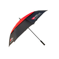 Parapluie de golf à double auvent avec logo personnalisé, ouverture automatique, manche droit, pour événements publicitaires, hôtels, cadeaux d'entreprise