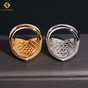 Anillo de Moissanita en Forma de Corazón para Mujer, Chapado en Plata 925, Oro Blanco, Anillo de Boda de Lujo, Joyería Fina, Regalo para Mujer - Product Image 3
