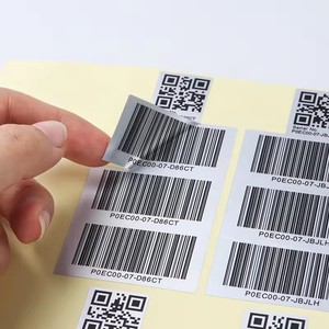 Boni không thấm nước tùy chỉnh Vinyl PVC bao bì nhãn QR mã Holographic khuyến mãi dính Sticker mã vạch nhãn giá Logo - Product Image 1
