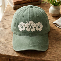 Casquette de baseball non structurée personnalisée avec broderie du logo de l'entreprise et du nom, effet vieilli, pour papa