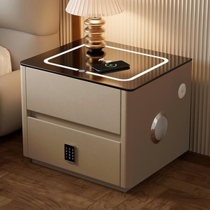 Mesita de Noche Bitinnov con Diseño de Cerradura Antirrobo, Estilo Nórdico Moderno para Dormitorio o Sala de Descanso - Product Image 5
