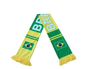 Maillot de football personnalisé en tricot pour supporters du Brésil et de tous les pays, en Spandex/Satin/Acrylique, imprimé par sérigraphie, portable - Product Image 2