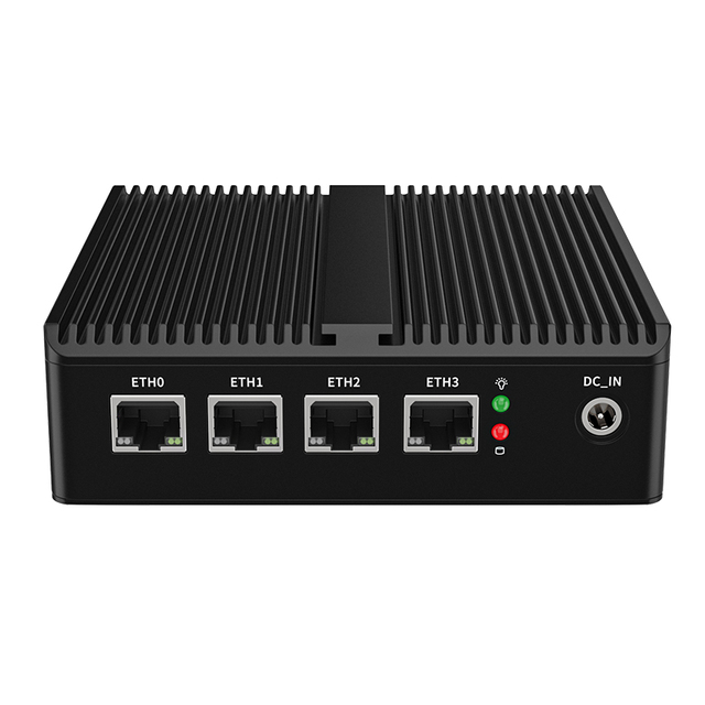 BKHD HOT Fanless G30M 4*2.5G Lan DDR5 M.2 NVMe Firewall Router MINI PC Intel N100 Soft Routing Pfsense Linux Ubuntu