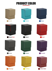 Boîte de rangement pour cartes TCG en cuir PU de qualité supérieure, grande capacité, avec plateau à dés, pour cartes Pokémon, MTG, YuGiOh et autres cartes à collectionner. - Product Image 2