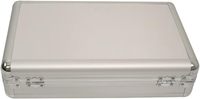 12 sots montre stockage boîtier en aluminium couleur argent porte-documents en métal facile à transporter vitrine de montre en aluminium