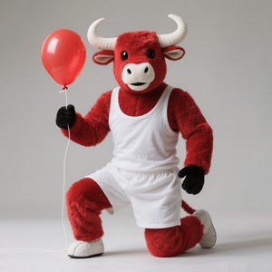 उहाँ कस्टम ब्रांड वयस्क गाय शुभंकर पोशाक लाल बैल खेल पशु नायक पार्टी के उपयोग के लिए क्लब लोगो के साथ - Product Image 2