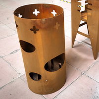 Brasero BBQ en acier Corten personnalisé foyer rond brûleur à feu Pot bol extérieur Pot à feu