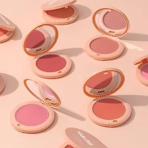 Blush creme de alta pigmentação para rosto e lábios, blush de marca própria com logotipo personalizado, melhor paleta de blush para bochechas