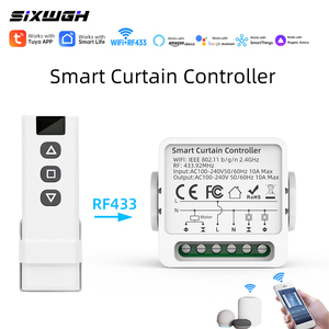 Sixwgh thông minh Rèm chuyển đổi/điều khiển động cơ Wifi RF433 remoteapp điều khiển cho rollerblindsshutter tường ac240v10a tuya cuộc sống thông minh - Product Image 2