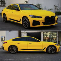 Film Pelindung Cat Mobil Warna Kuning Matte Competition TPU PPF Berwarna, Anti Gores, Mudah Dipasang Basah/Kering