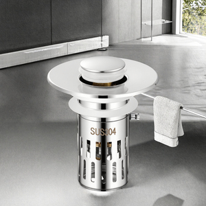 Nuevo y Moderno Filtro de Desagüe Pop-up de Acero Inoxidable para Lavabo, Tapón de Bañera, Colador de Fregadero, Recolector de Cabello, Accesorios para Baño y Sanitarios - Product Image 2