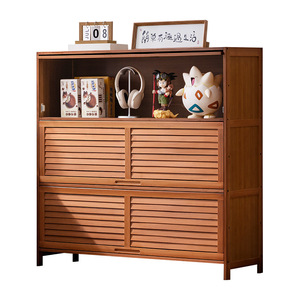Floor-standing <b>storage</b> <b>cabinet</b> with doors, multi-layer <b>storage</b> unit, simple bookcase, living room/<b>bedroom</b> <b>storage</b> <b>cabinet</b>, - Product Image 5