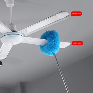 Cepillo de microfibra antiestático telescópico extralargo para limpieza de ventiladores de techo, luces y rejillas de ventilación, venta al por mayor - Product Image 4