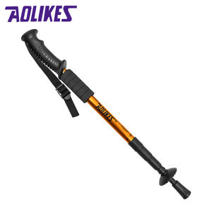 Aolikes трость для альпинизма из алюминиевого сплава с прямой ручкой, сверхлегкая и выдвижная трость для туризма на открытом воздухе - Product Image 5