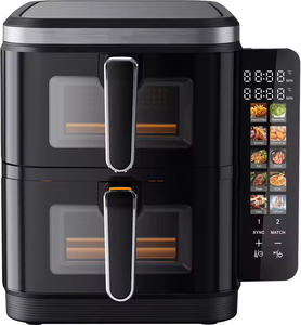11L New Air Fryer 5.5L+5.5L Stack Air Fryer With <b>Folding</b> Touch <b>Screen</b> Big Colorful Menu - Product Image 1