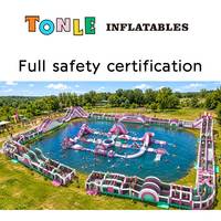 Parc aquatique gonflable personnalisé pour événements, équipement de location complet, jeux aquatiques gonflables à vendre