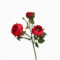 Bunga Sutra Buatan Tangan Gaya Eropa Austin Rose, Sentuhan Alami, untuk Ruang Tamu, Meja Makan, Latar Belakang Pernikahan