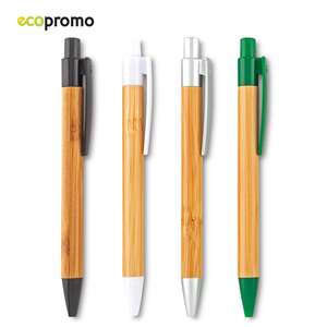 Öko-Grüne Werbeartikel Kugelschreiber aus Recycling-Bambus-Holz mit Kundenspezifischer Lasergravur - Product Image 4