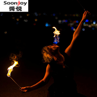 Torche professionnelle pour manger du feu et cracher des flammes - Accessoires de performance à mèche en Kevlar pour le cirque, la scène et les spectacles de rue