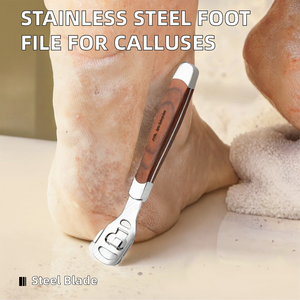 Foot File Heel <b>Planing</b> Tool Wood Handle for Calluses Dead Skin Removal - Product Image 2