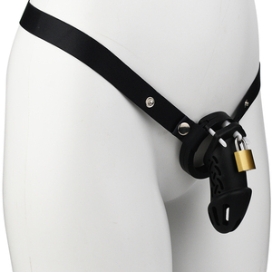 ストレッチBDSMゲイセックスショップシリコン製貞操帯男性用コックロックペニスリング貞操ベルト男性用セックストイ男性用貞操ベルト - Product Image 3