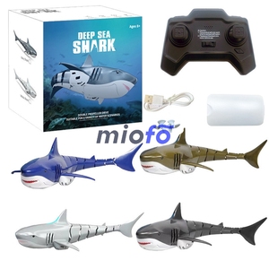 RC nước cá mập đồ chơi 2.4G elektronik RC dưới nước <span class=keywords><strong>Robot</strong></span> cá mập bao gồm cáp USB RC <span class=keywords><strong>Robot</strong></span> món quà hoàn hảo - Product Image 2