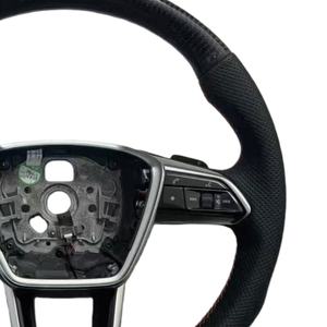 Volant en fibre de carbone forgé pour <span class=keywords><strong>Audi</strong></span> <span class=keywords><strong>S4</strong></span> S6 S7 RS3 RS4 RS6 A6 A7 A6 C7 A3 8p <span class=keywords><strong>audi</strong></span> A4 B8 avec palettes de changement de vitesse - Product Image 4