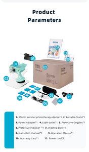 Lampe Excimer Portable Certifiée CE à Longueur d'Onde Unique 308nm pour Traitement Efficace du Psoriasis et du Vitiligo, en ABS de Qualité Médicale - Product Image 6