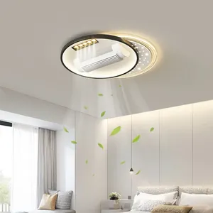 Quạt Trần yên tĩnh vô hình không lá quạt điện LED đèn điều khiển từ xa quạt chiếu sáng cho phòng khách phòng ngủ - Product Image 4