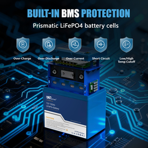 GSP 12V 100Ah LiFePO4 <b>Battery</b> 1280Wh Deep Cycle Lithium <b>Battery</b> Built-in BMS For Solar Energy Storage <b>UPS</b> RV Boat Car Home Power - Product Image 2