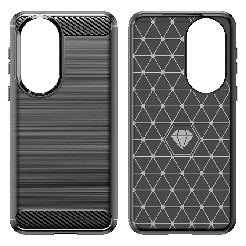 Soft Silicone Brushed Carbon Fiber Phone Case For Huawei P50 Pro P50E P40 P30 P20 Lite Cover