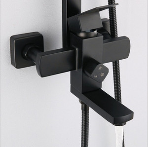 Juego de Grifería para Ducha de Lujo con Certificación CE, Venta al por Mayor de Fábrica, Juego de <span class=keywords><strong>Baño</strong></span> Negro Mate, Juego de Ducha de Acero Inoxidable 304 - Product Image 2