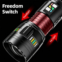 Lampe torche télescopique d'extérieur à zoom, autonomie ultra-longue, laser blanc, super lumineuse, lampe torche portative pour le camping