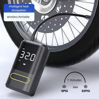 Pompe à air pour pneus de haute qualité, pompe à air de voiture portable mini, pompe à air de voiture automatique, compresseur d'air numérique à LED, gonfleur sans fil