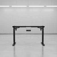 Bureau debout électrique à double moteur, réglable en hauteur, table de travail ergonomique pour ordinateur, cadre en acier noir mat